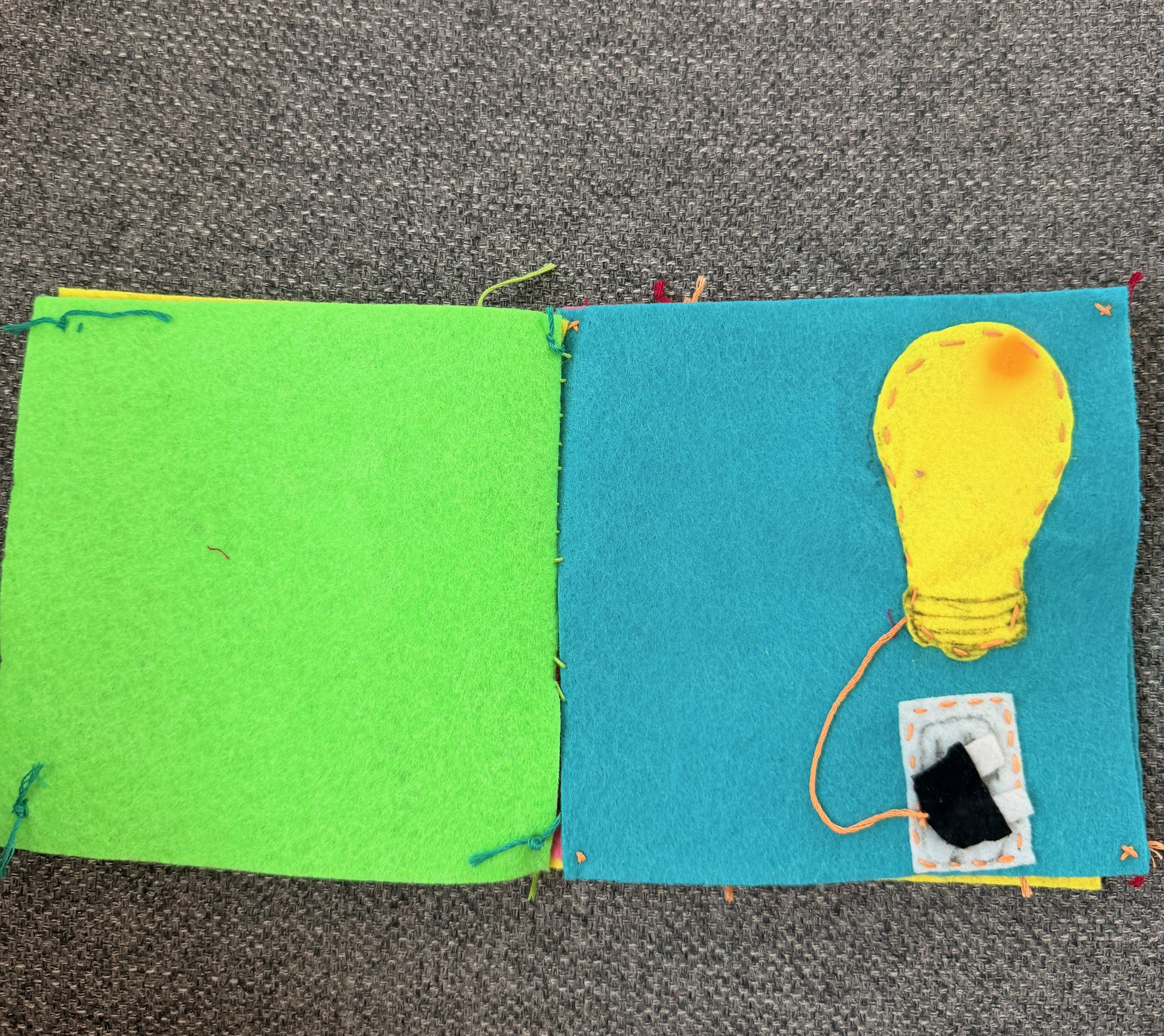 LED integration within page structure.